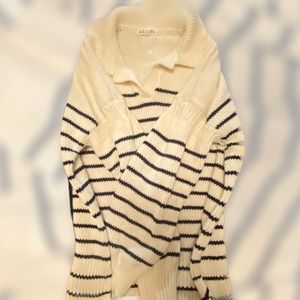 Striped, collared sweater. Alex Mill